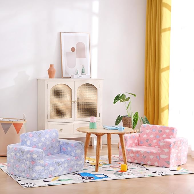 Tiita Kids Sofa Couch, Convertible Children Couch to Lounger, Toddler Comfy Sofa - Image 9