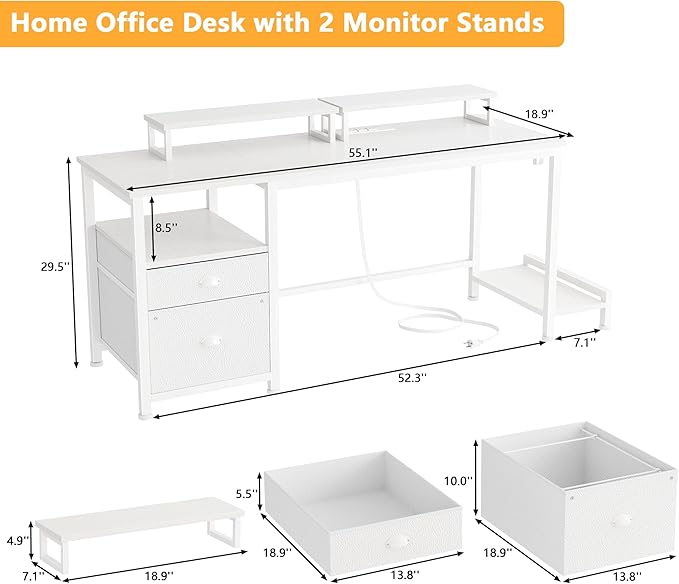 Furologee 55" Computer Desk - Image 3
