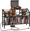 Homeiju Record Player Stand Holds up to 500 Albums, Turntable Stand by Homeiju
