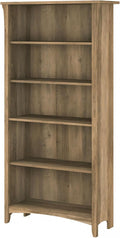 Bush Furniture Salinas 5 Shelf Bookcase in Reclaimed Pine, Tall Bookshelf by BushHome
