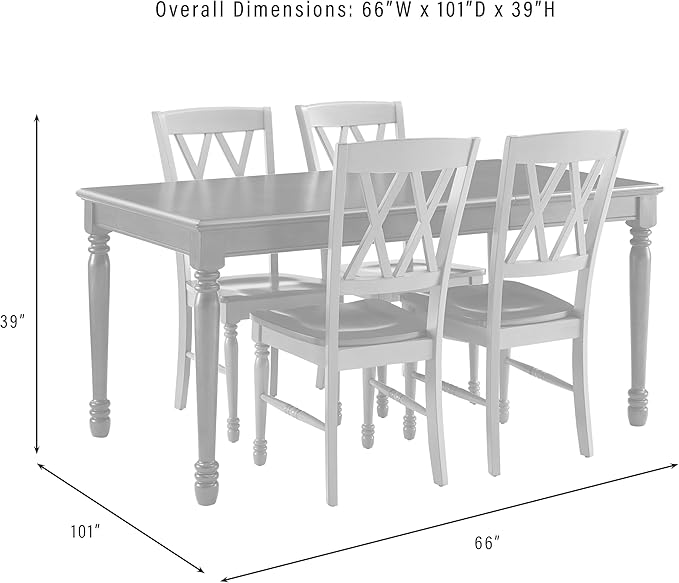 Crosley Furniture Shelby 5-Piece Traditional Dining Table Set - Image 3