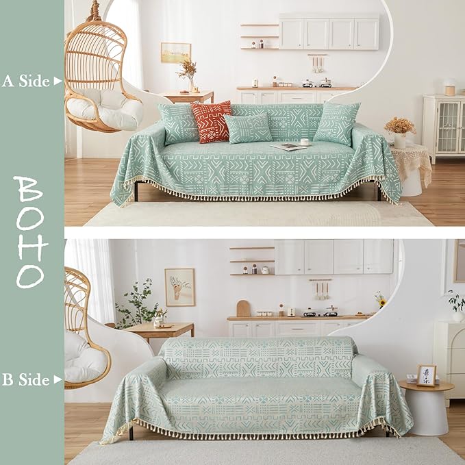 HANDONTIME Farmhouse Sofa Covers - Image 2