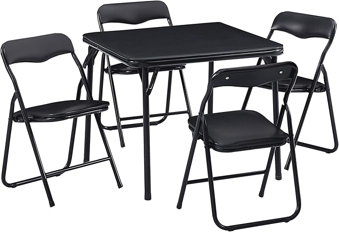 VECELO Kids Folding Activity Table and Chairs 5 Piece Set, by VECELO