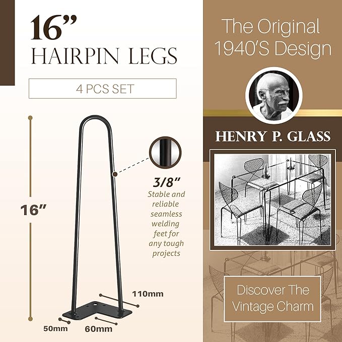 TEN49 Heavy Duty Hairpin Table Legs - Image 5