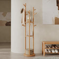 Solid Wood Rotary Coat Rack, Freestanding Coat Rack by Muwuele
