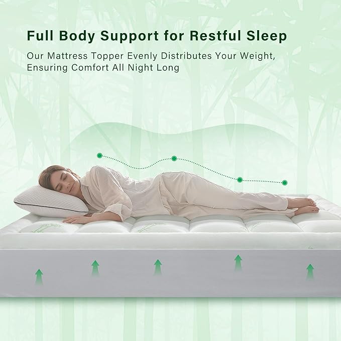 Anluoer Memory Foam Mattress Topper Full - Image 4