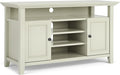 SIMPLIHOME Amherst 54-inch Wide Solid Wood TV Stand in Antique White, by SimpliHome