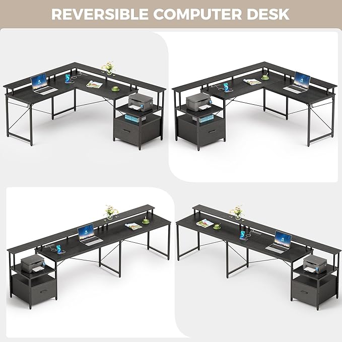 Rolanstar L Shaped Gaming Desk - Image 4