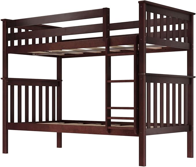 Max & Lily Bunk Bed Twin over Twin, Solid Wood Bunk Bed Frame - Image 5