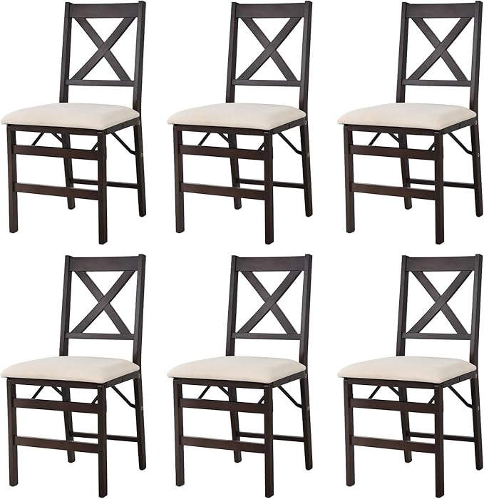 COLAMY Folding Dining Chairs Set of 6, Foldable Chairs by COLAMYINC