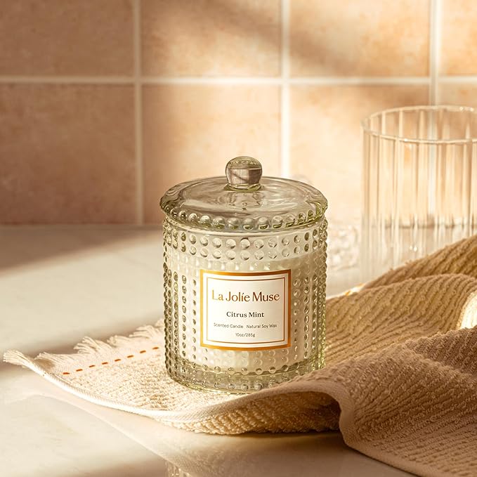 LA JOLIE MUSE Citrus Mint Candle, Summer Candles - Image 3