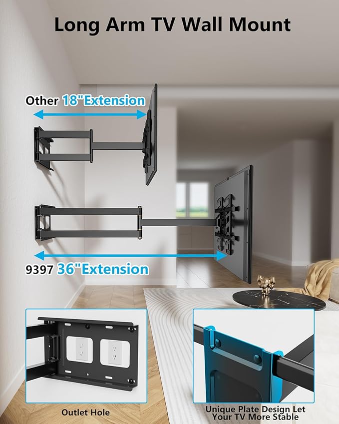 FORGING MOUNT Long Arm TV Wall Mount - Image 8