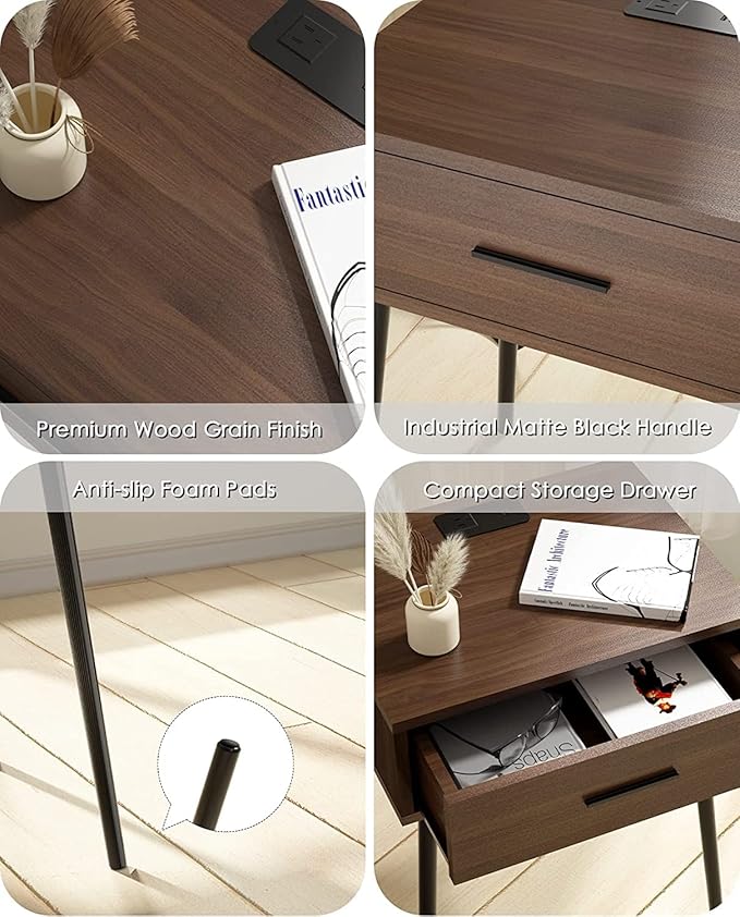 HAIOOU Set of 2 Mid Century Nightstand - Image 6