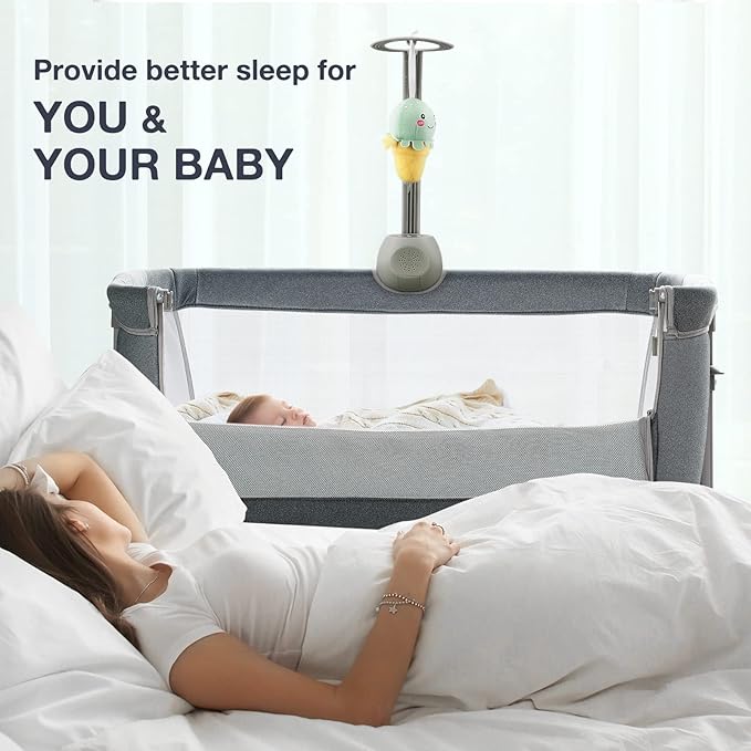 RONBEI Baby Bassinet Bedside Sleeper, Height Adjustable Bedside Bassinet - Image 5