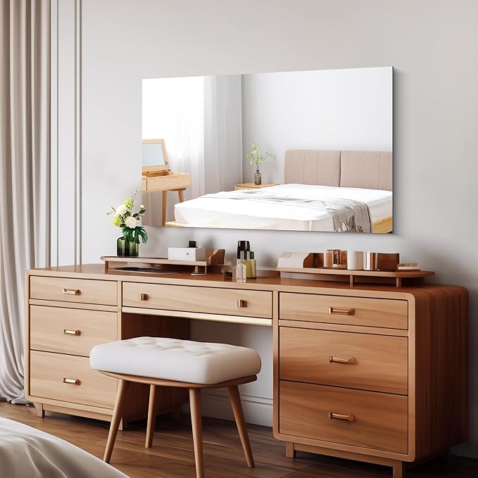 Frameless Mirror, 24x40 Inch Rectangle Bathroom Mirrors - Image 2