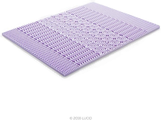 Lucid Lavender Infused 2 Inch Memory Foam Mattress Topper - Image 7