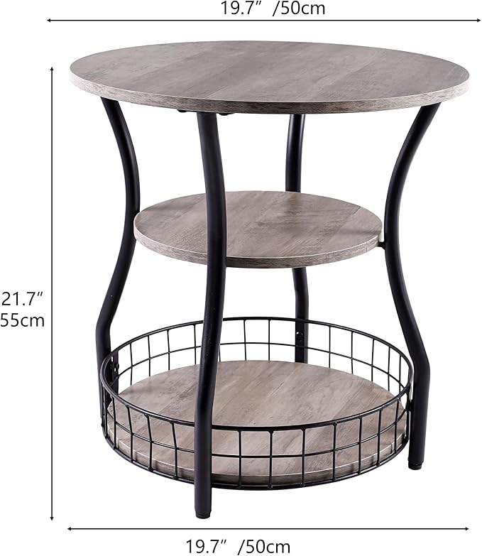 Small Side Table Round End Table - Image 3