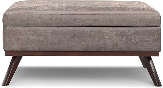SIMPLIHOME Owen 40 inch Wide Mid Century Modern Square XL Coffee Table Storage - Image 5