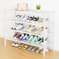 Smiry Shoe Rack, 4 Tier Long Bamboo Shoe Organizer, Stackable Free Standing by Smiry