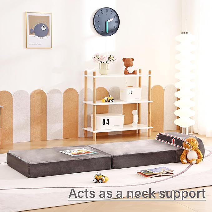 Tiita Folding Sofa Bed for Kids, Toddler Fold Out Couch Bed - Image 7