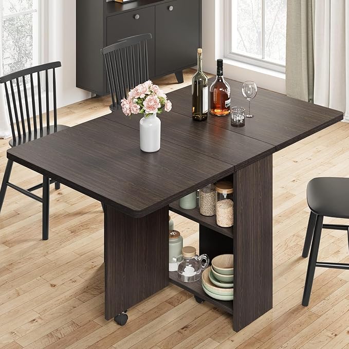 GarveeHome Folding Dining Table, Space Saving Farmhouse Dining Table by GarveeHome