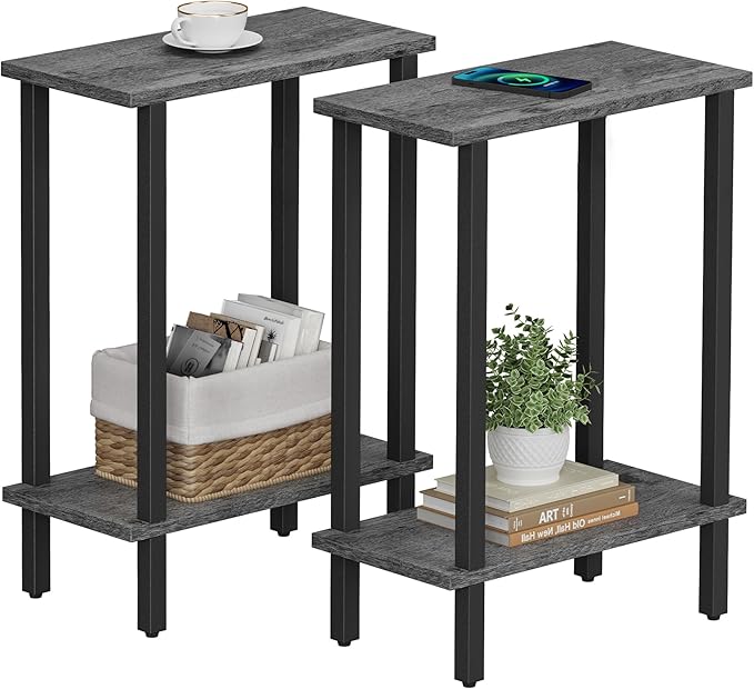 TUTOTAK Small Side Table, Narrow End Table, Skinny Sofa Table, Slim Nightstand by WelcometotheTUTOTAKHome