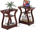 End Tables Living Room Set of 2, Cherry End Table by FROMJBEST