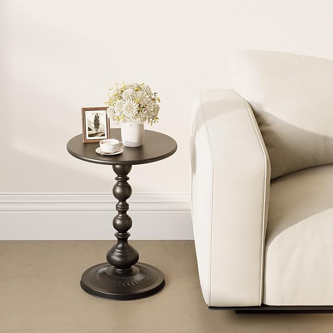 Metal Round Side Table, Small Drink Table - Image 2