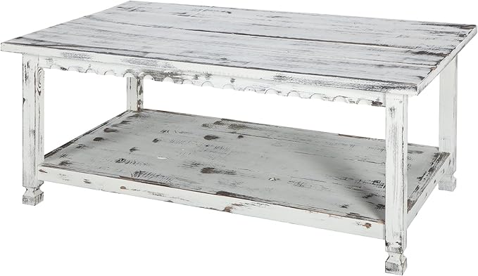 Country Cottage 42-Inch Farmhouse Coffee Table - Image 8