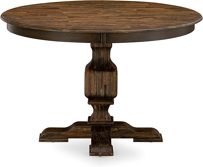 East West Furniture F3EL5-718 5 Piece Modern Dining Table Set Includes a Round - Image 3