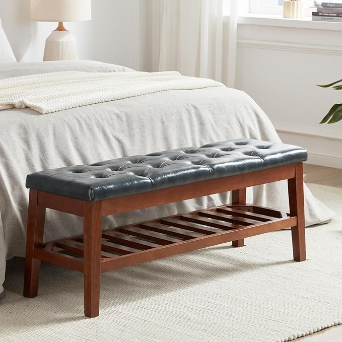 Upholstered Shoe Bench Entryway Bench - Image 6