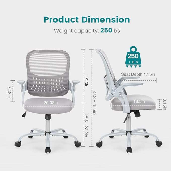 SMUG Home Office Desk Chair, Ergonomic Computer Managerial Executive Chairs - Image 3