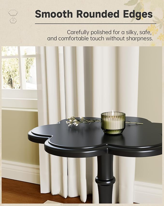 Accent Solid Wood End Table for Living Room, Small Bedside Tables Nightstand - Image 5