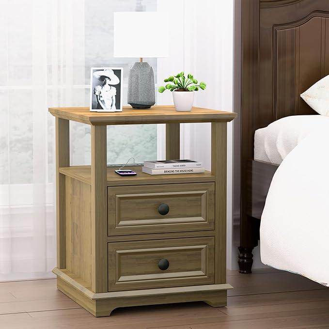 18" Wide End Table with Charging Station Set of 2, Fast Charge End Table Set of - Image 6