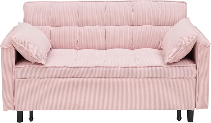Ball & Cast Convertible Sofa Bed, Loveseat Sleeper Sofa W/Pull-Out Bed - Image 9