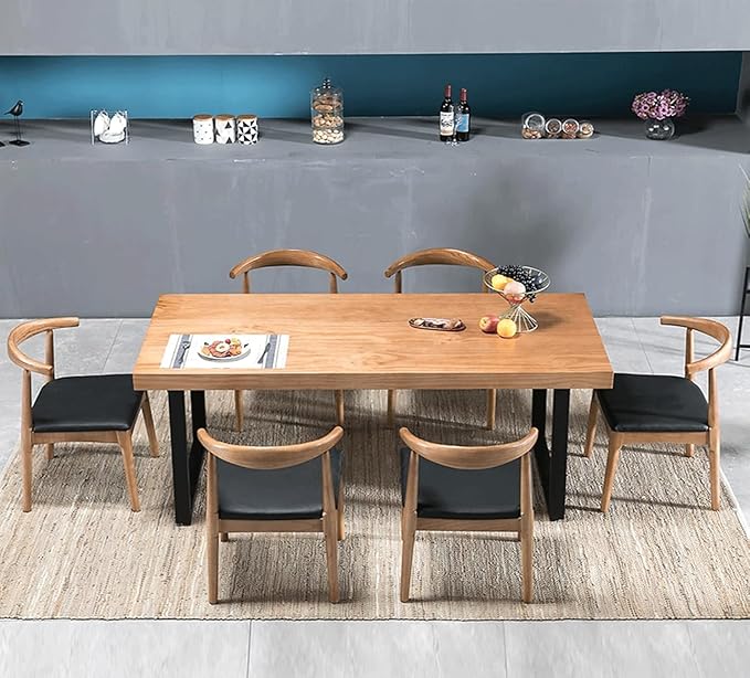 Solid Wood Dining Table Modern Minimalist Durable Stylish - Image 3