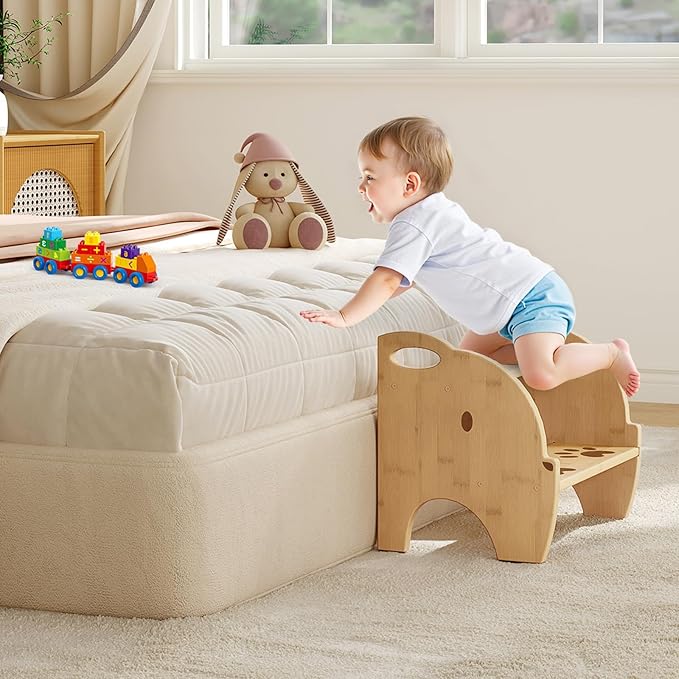 HOOBRO Wooden Toddler Step Stool - Image 4
