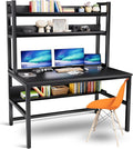 Aquzee Computer Desk with Hutch and Bookshelves, Large Leg Room 55 inch Width by Aquzee