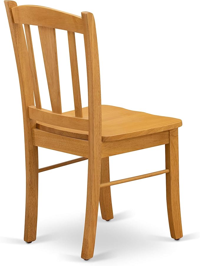 East West Furniture ESDL3-OAK-W 3 Piece Kitchen Table Set - Image 9