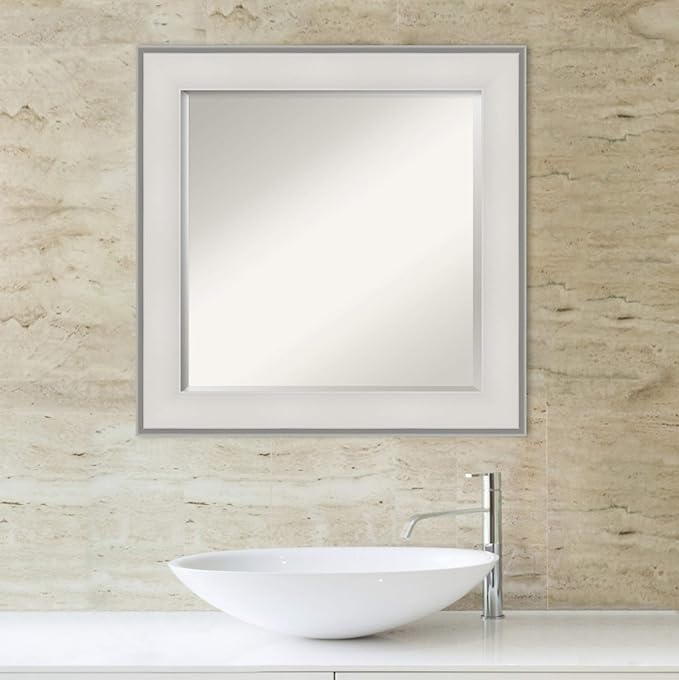 Amanti Art White Bathroom Mirror - Image 5