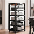 6 Tier Audio Rack Tower, CD Record Player Stereo Receiver AV Equipment Cabinet by Dernoing