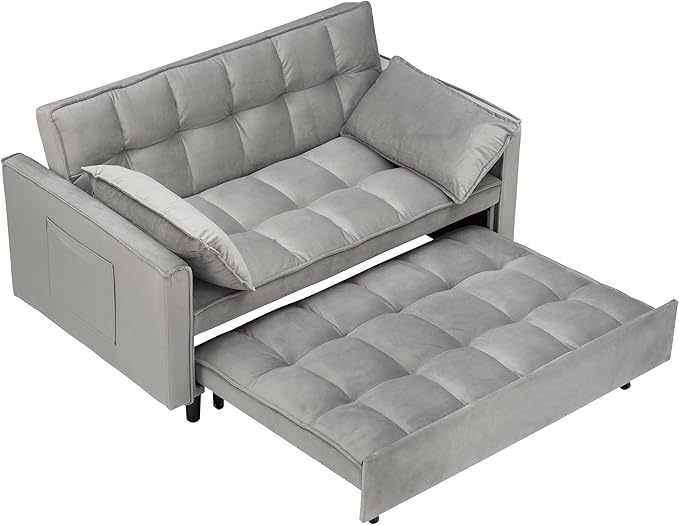 Ball & Cast Velvet Futon Sofa Couch - Image 10