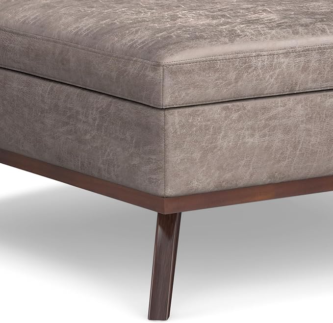 SIMPLIHOME Owen 40 inch Wide Mid Century Modern Square XL Coffee Table Storage - Image 8