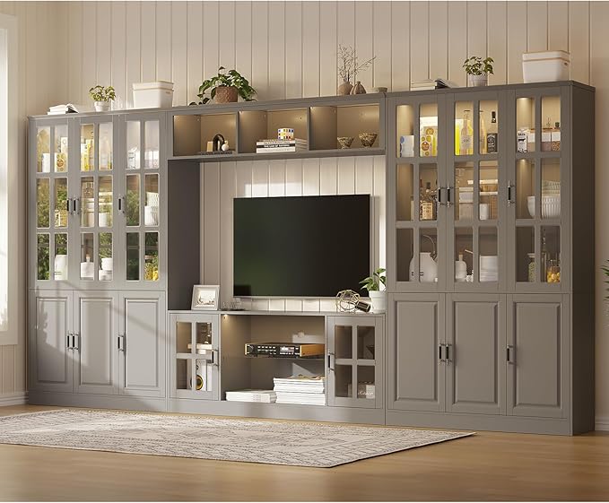 4-Piece Wall Unit TV Stand by MEISSALIVVE