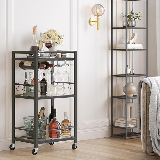 TUTOTAK Bar Cart, Home Bar Serving Cart by WelcometotheTUTOTAKHome