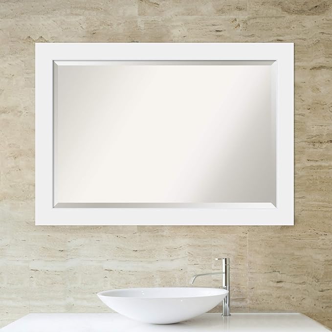 Amanti Art White Bathroom Mirror - Image 5