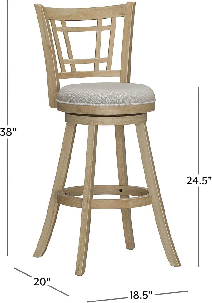 Hillsdale Fairfox 24.5" Wood Swivel Counter Height Stool - Image 3