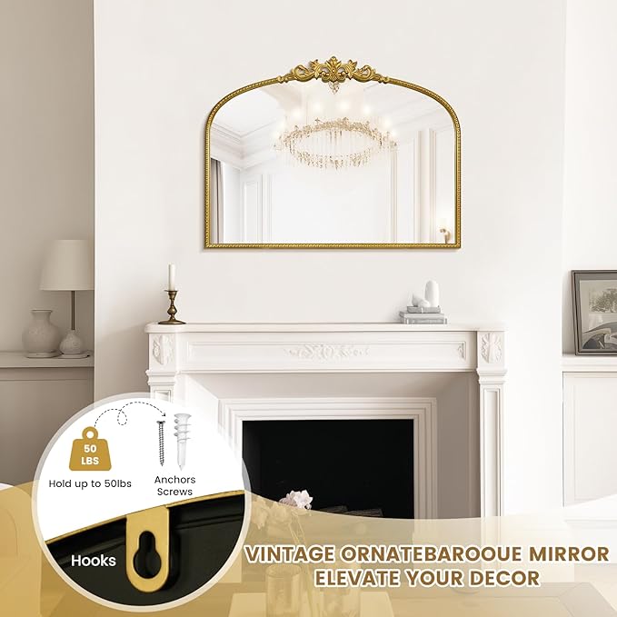 WallBeyond Gold Vintage Mirror - Image 5