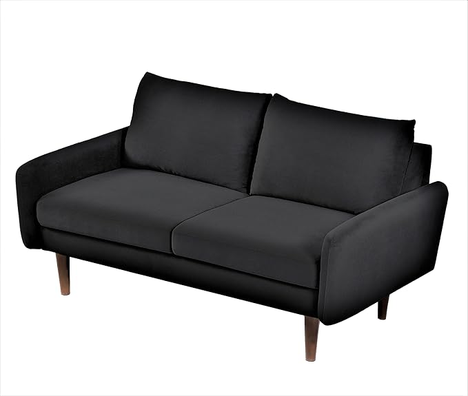Container Furniture Direct Kent Velvet Loveseat Sofa - Image 3