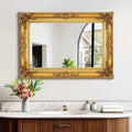 Antique Gold Mirror for Wall Decor, Traditional Antique Living Room Mirror by AutdotWallMirrors